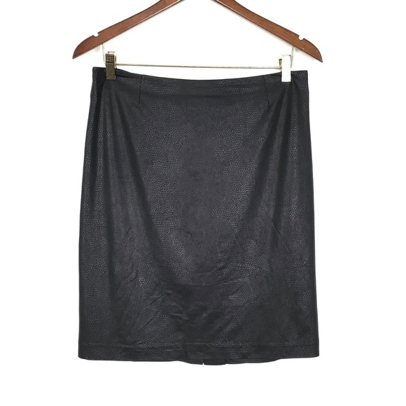 Alberto Makali Black Reptile Straight Skirt 6 - Picture 1 of 7
